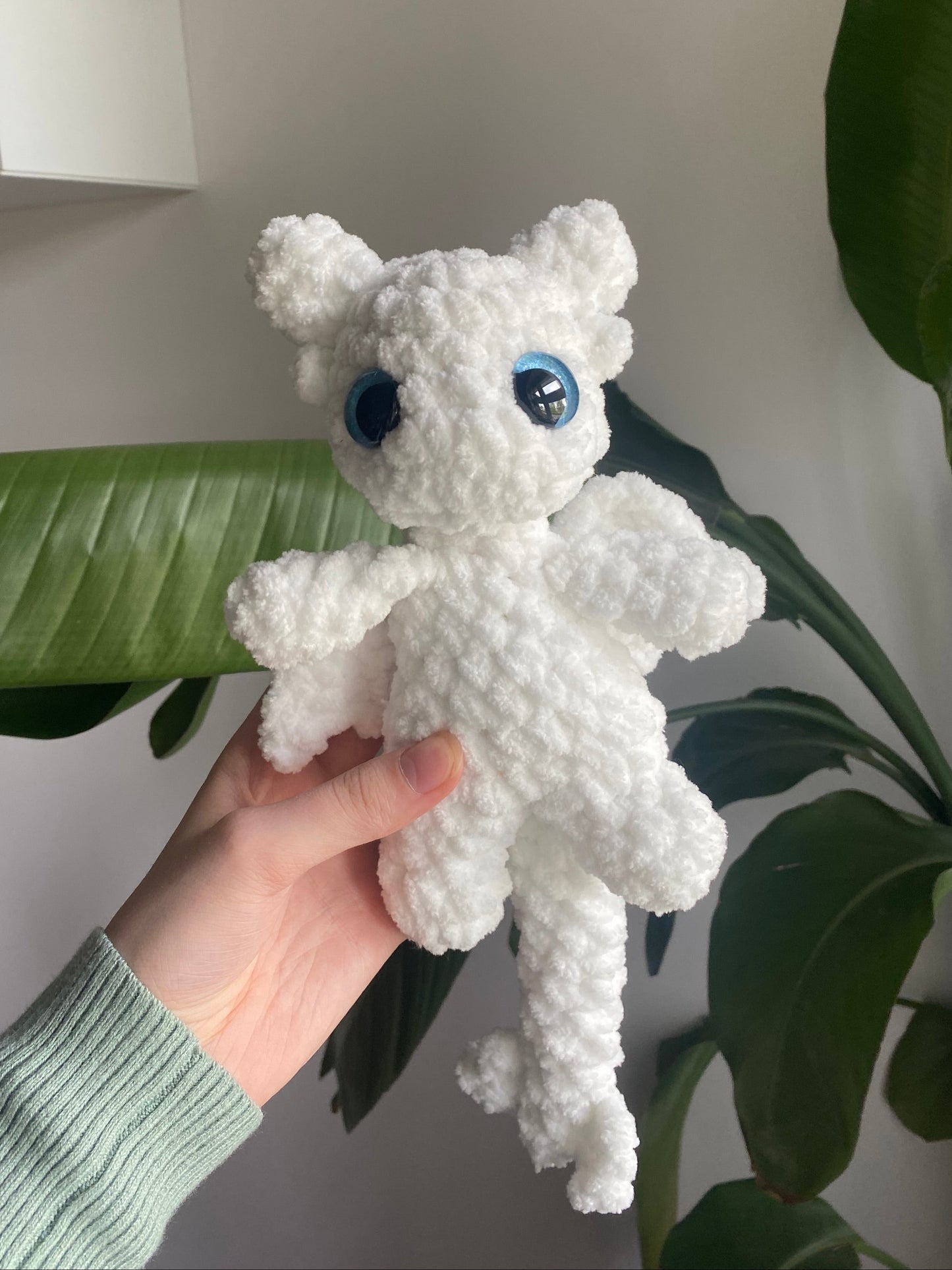 Mini Light Fury Crochet Plushie Dragon