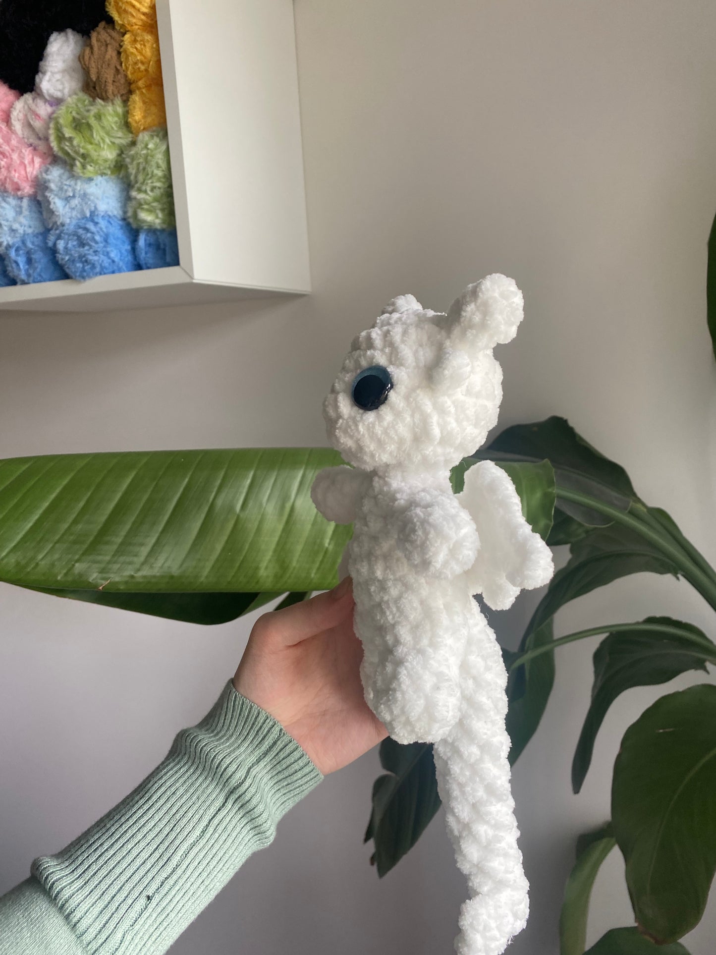 Mini Light Fury Crochet Plushie Dragon