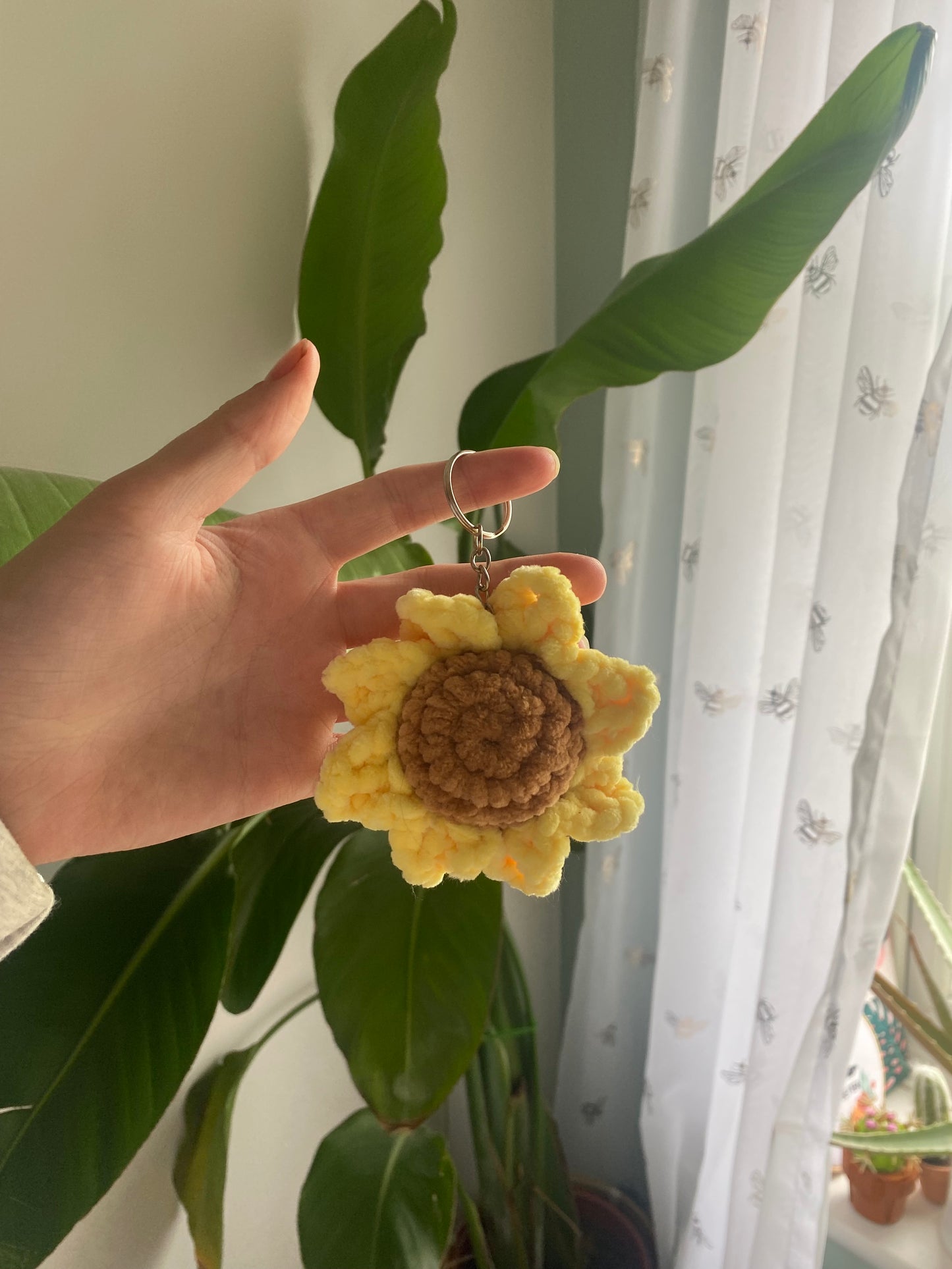 Crochet Sunflower Keychain