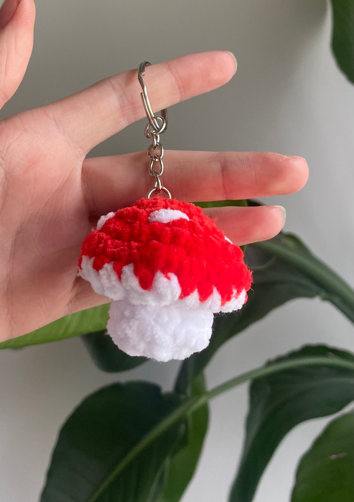 Crochet Mushroom Keychain