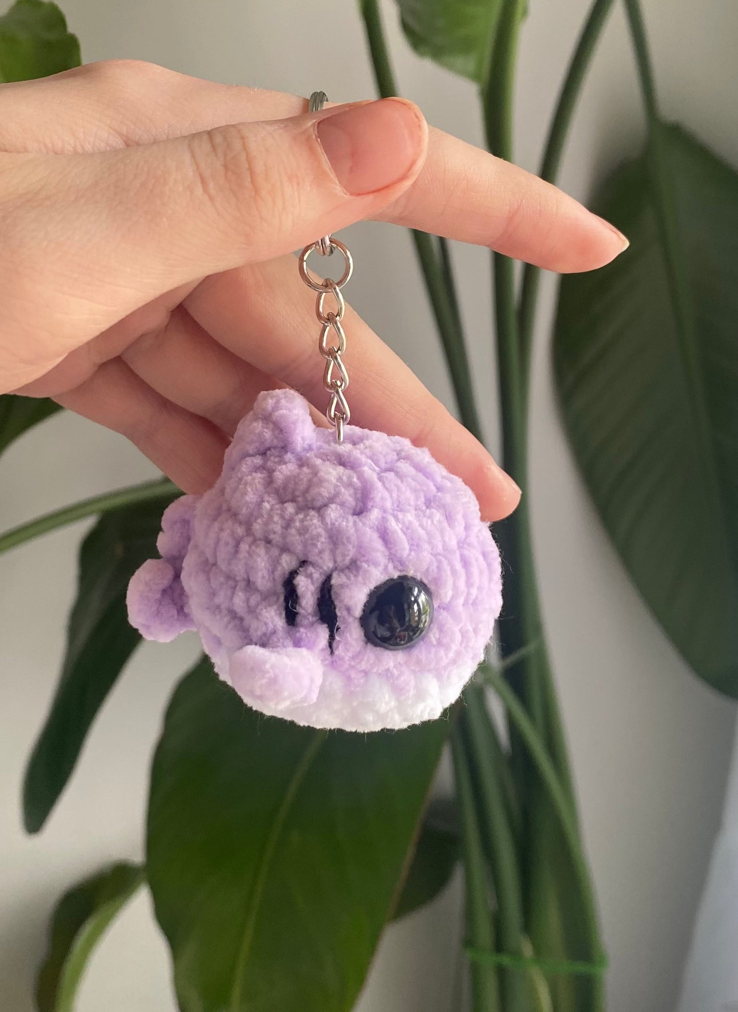 Crochet Mini Shark Keychain Amigurumi Plushie