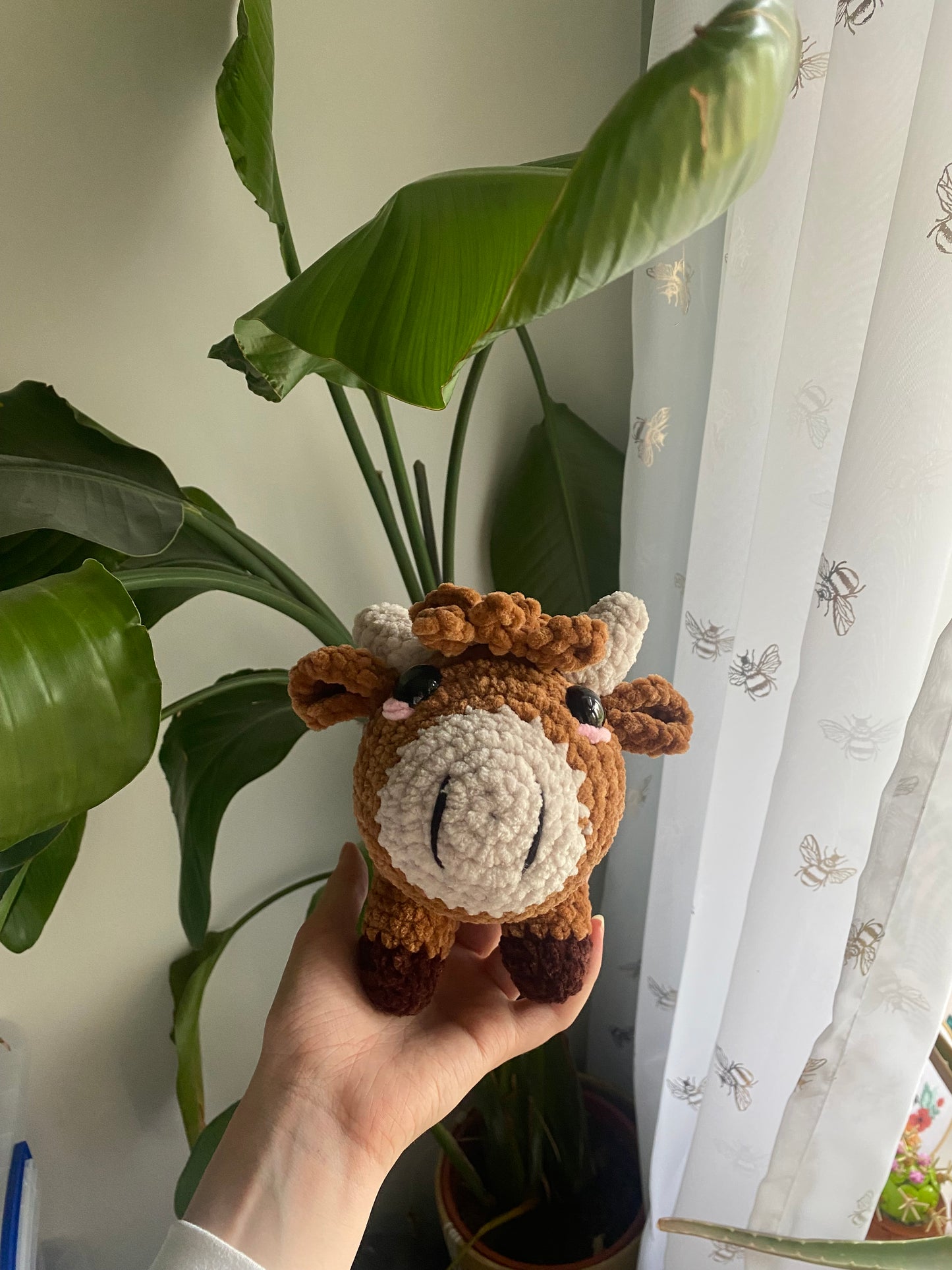 Crochet Highland Cow Amigurumi Plushie