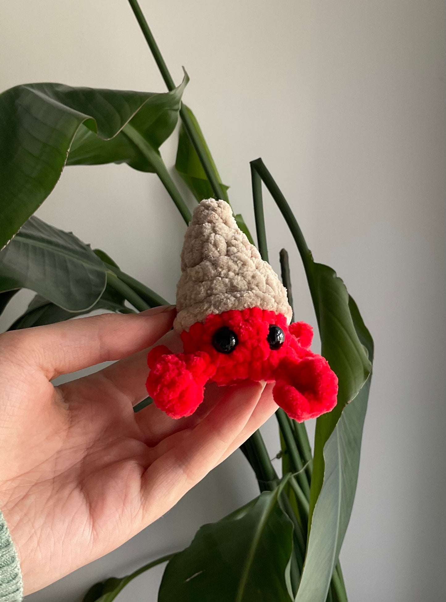 Crochet Hermit Crab Sea Creature Plushie