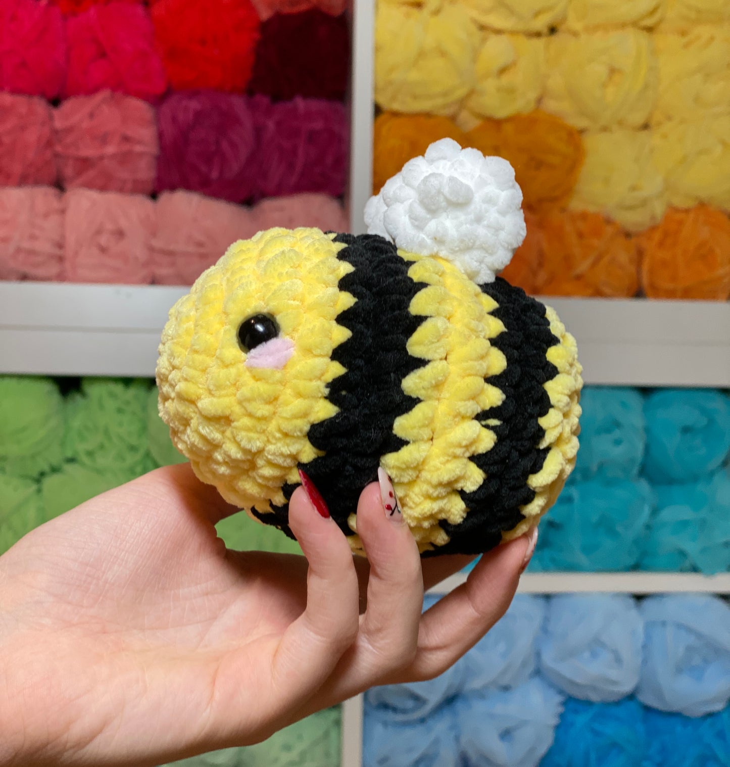 Bee Cute Crochet Plushie Stuffed Animal Toy Gift Amigurimi