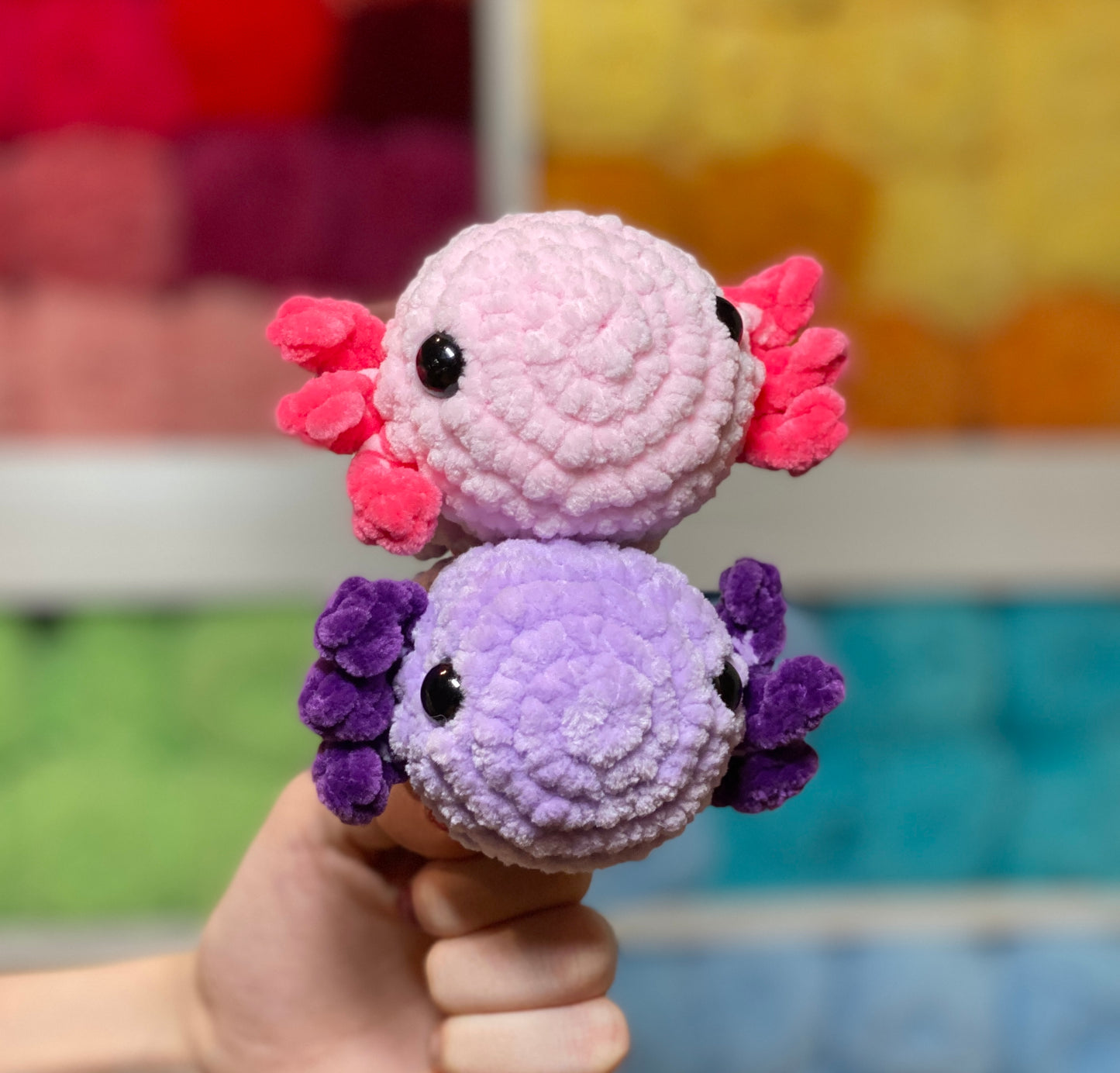 Mini Axolotl Handmade Crochet Plushie