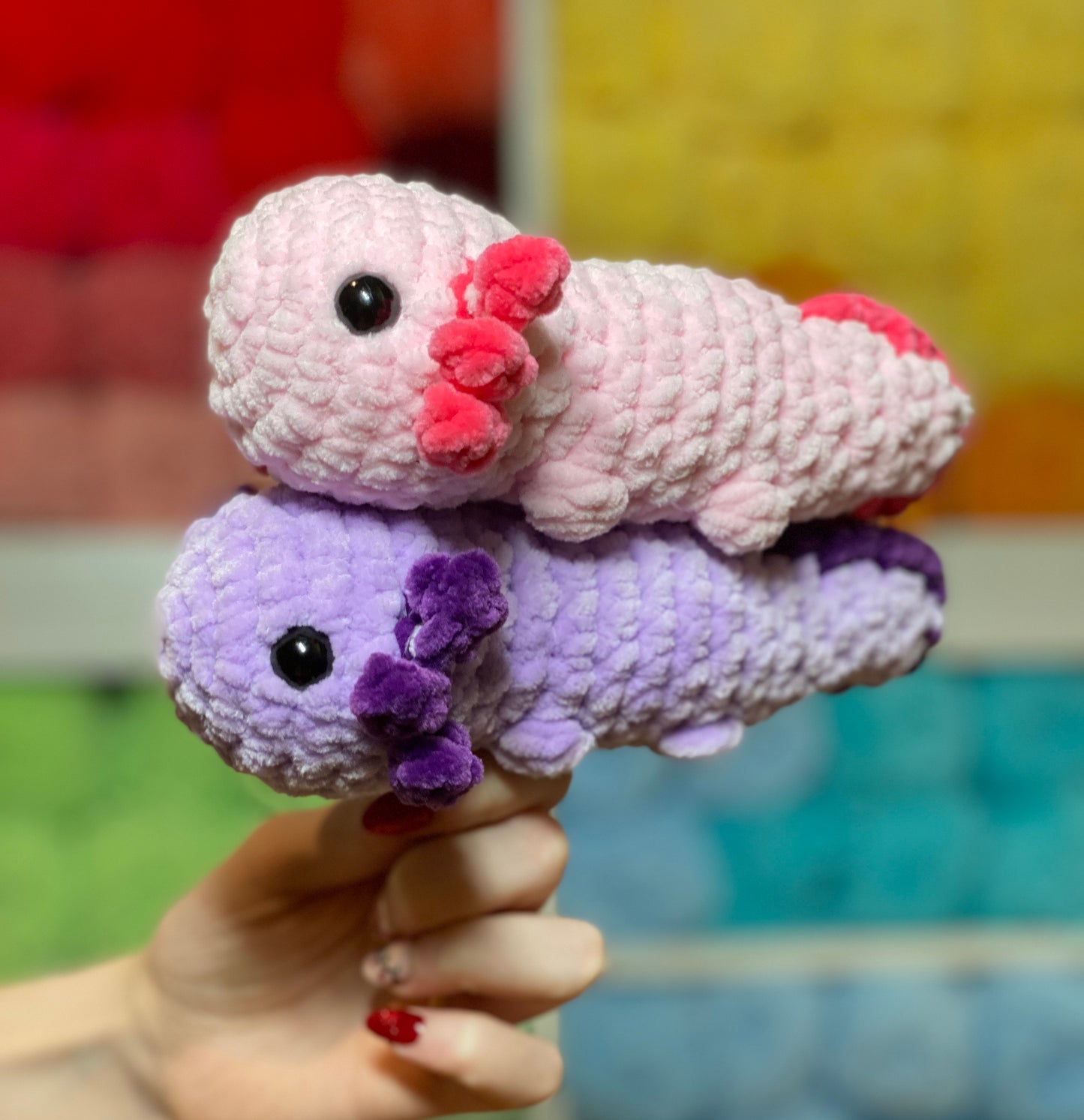 Mini Axolotl Handmade Crochet Plushie