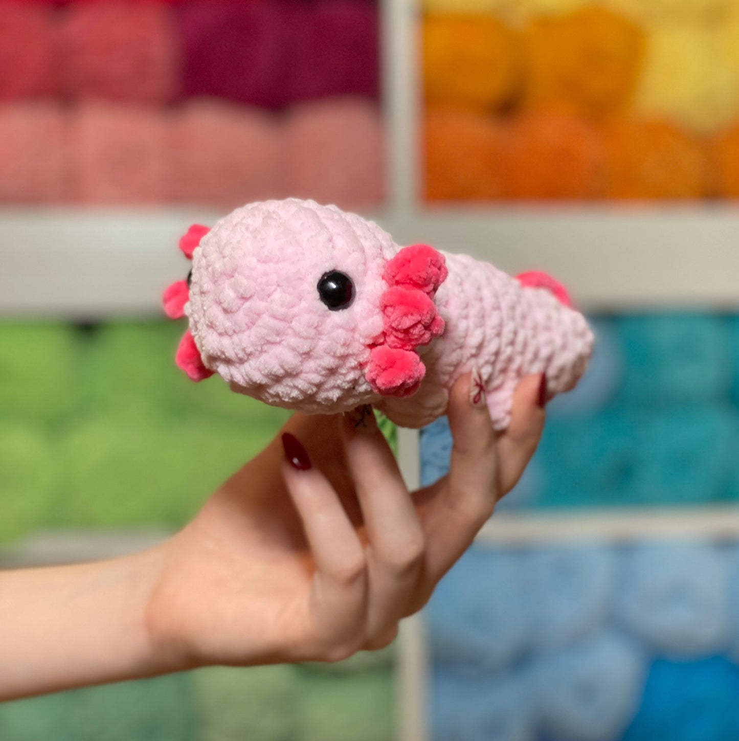 Mini Axolotl Handmade Crochet Plushie