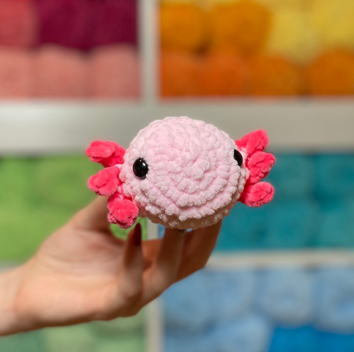 Mini Axolotl Handmade Crochet Plushie