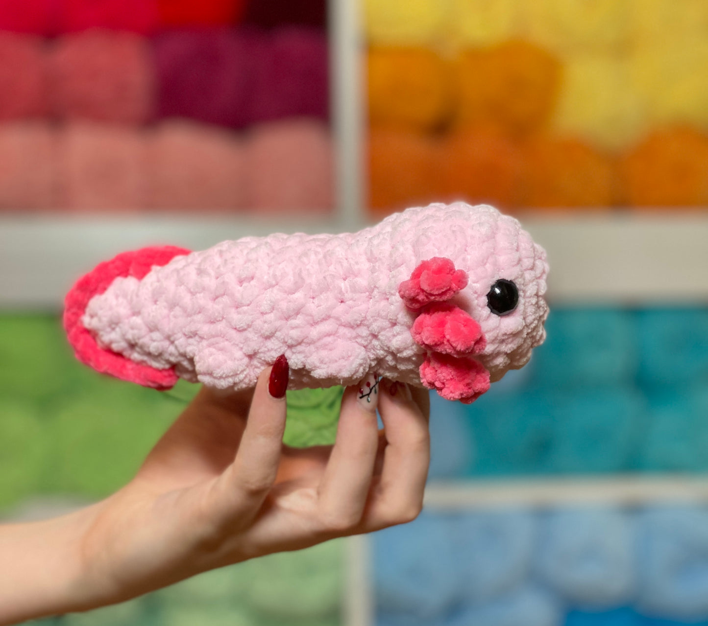 Mini Axolotl Handmade Crochet Plushie