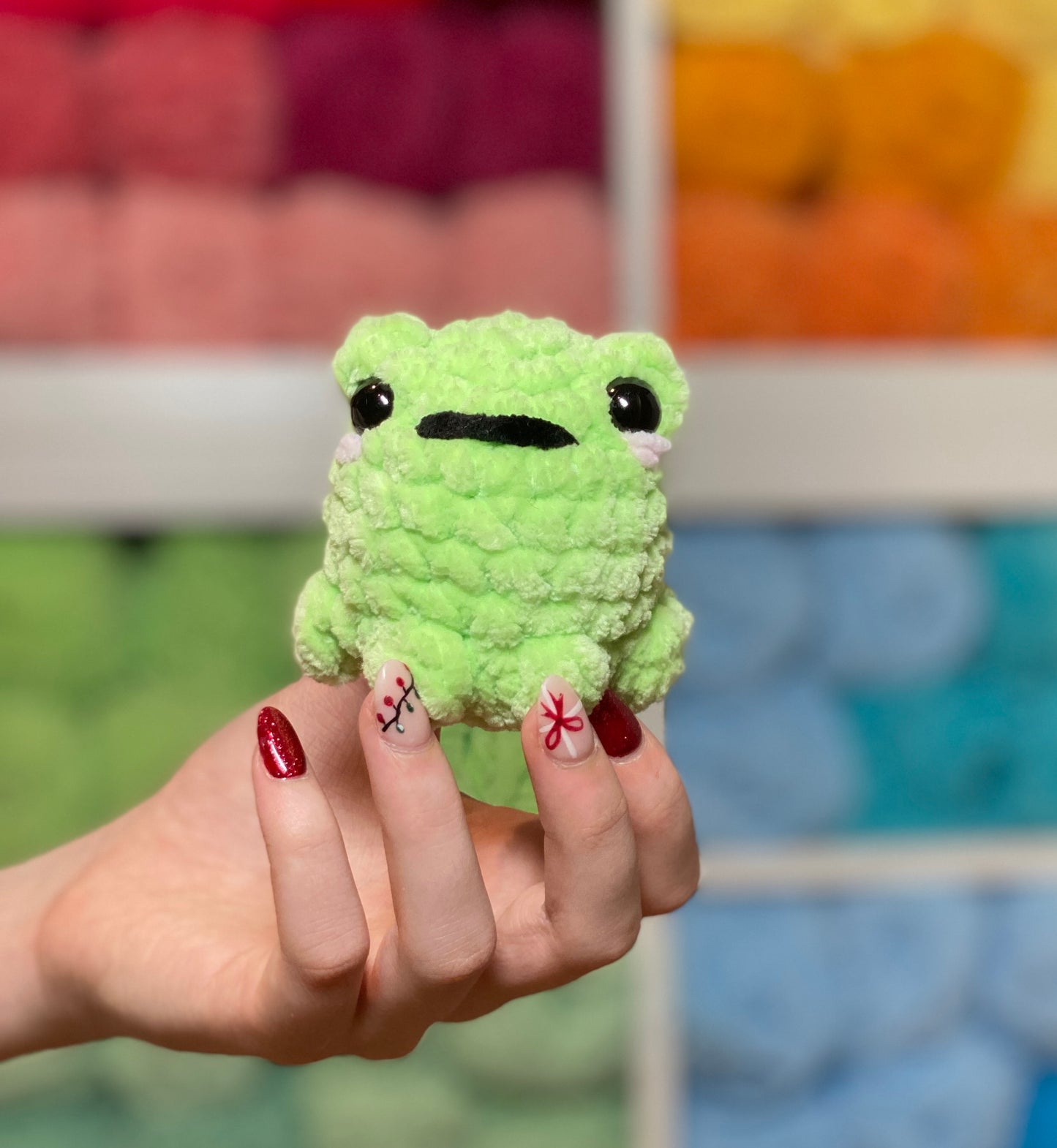 Mini Sitting Frog Handmade Crochet Plushie