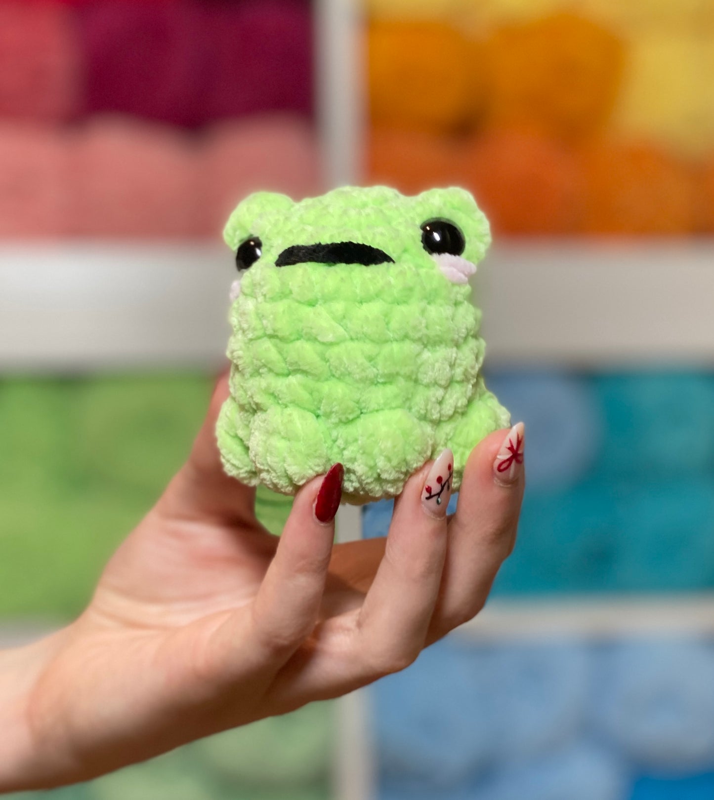 Mini Sitting Frog Handmade Crochet Plushie