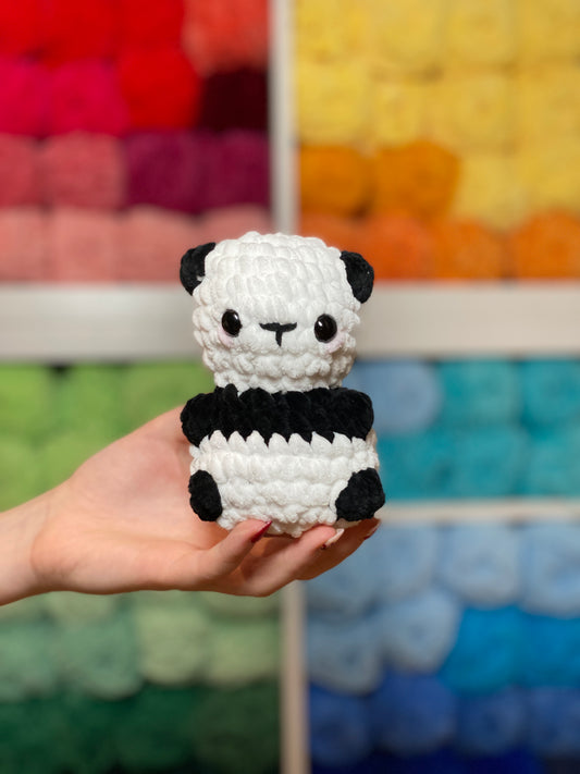 Mini Panda Handmade Crochet Plushie Toy