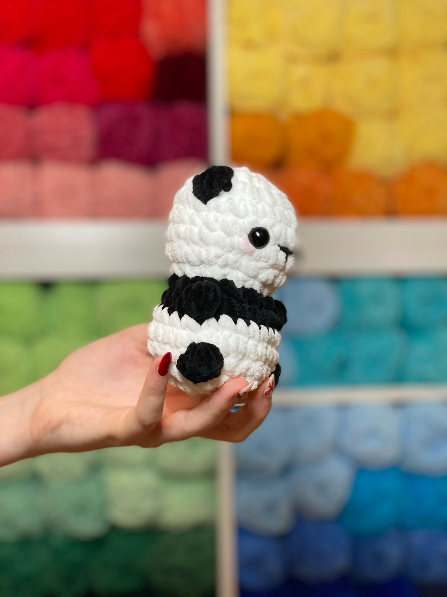 Mini Panda Handmade Crochet Plushie Toy