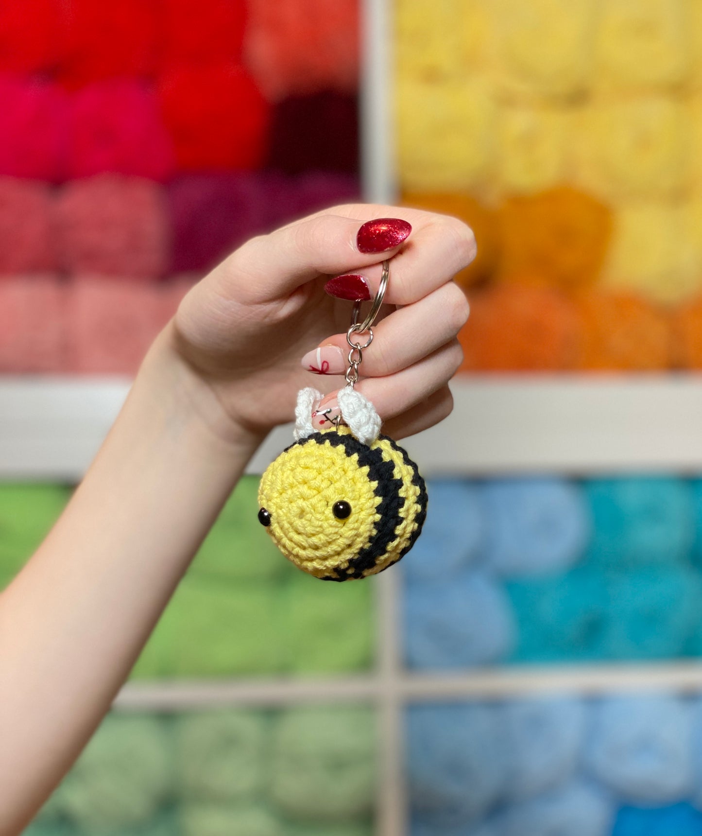 Bee Handmade Crochet Keychain Bag Charm