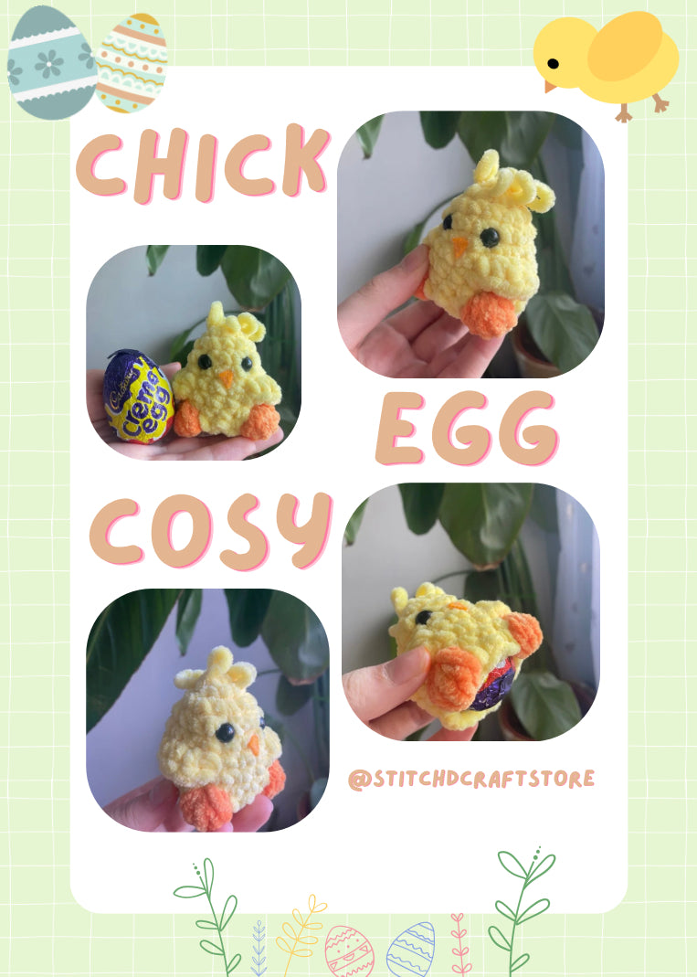 Crochet Chick Easter Creme Egg Cosy PDF Pattern