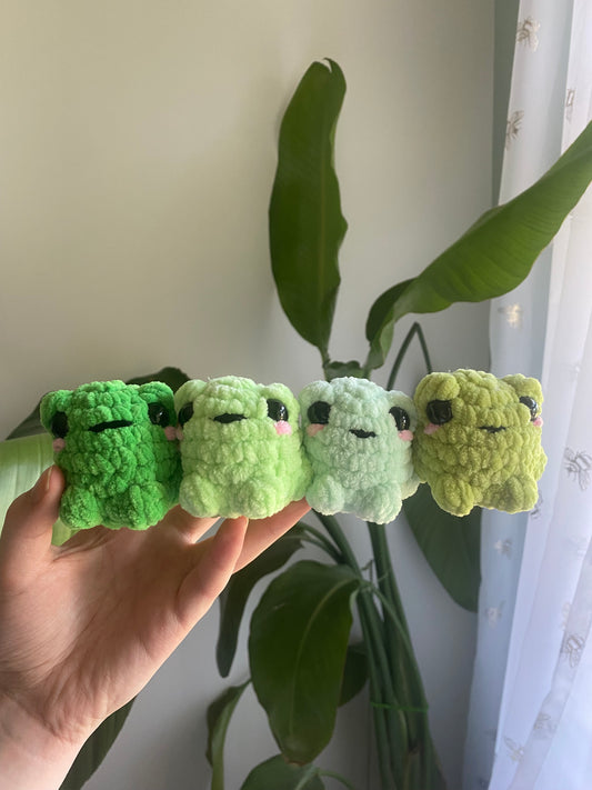Crochet Mini Pocket Frog Amigurumi Plushie