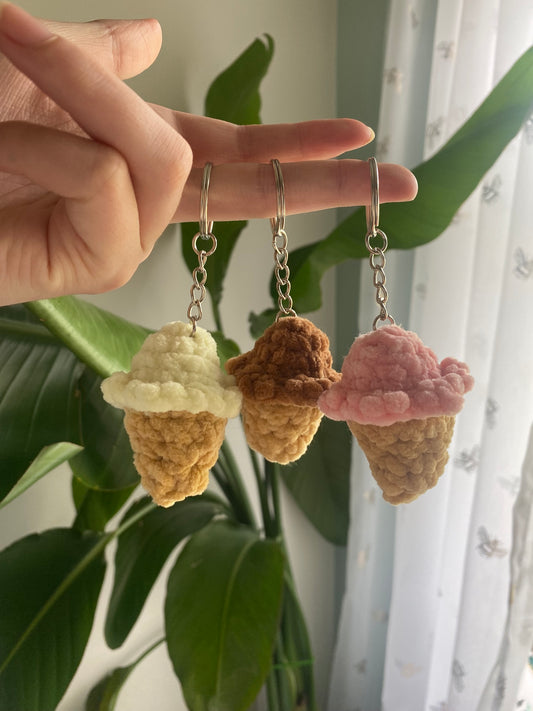 Crochet Ice Cream Key chain