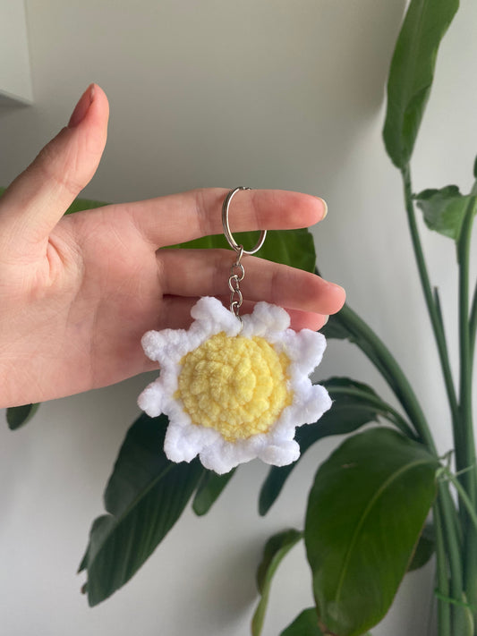 Crochet Daisy Keychain