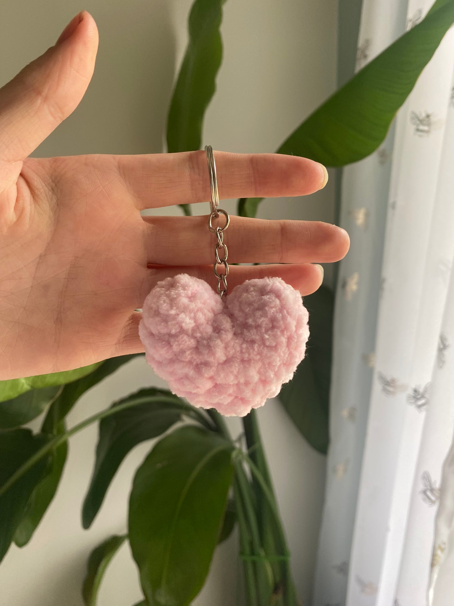 Crochet Heart Keychain