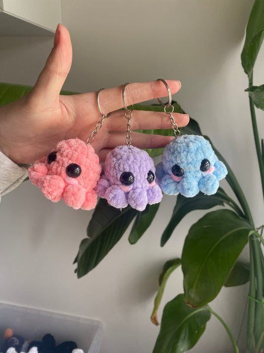 Crochet Mini Octopus Keychain Amigurumi Plushies