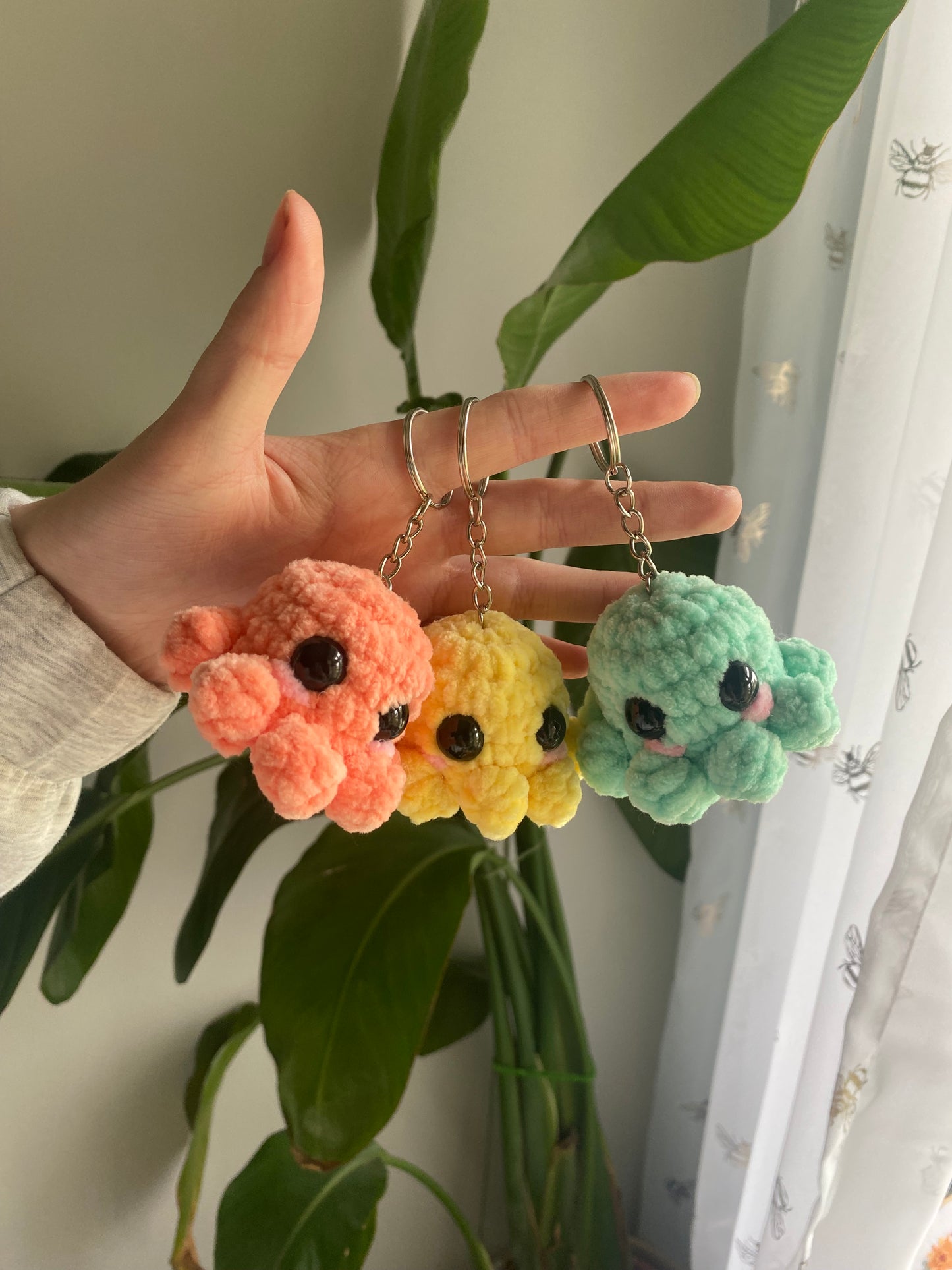 Crochet Mini Octopus Keychain Amigurumi Plushies