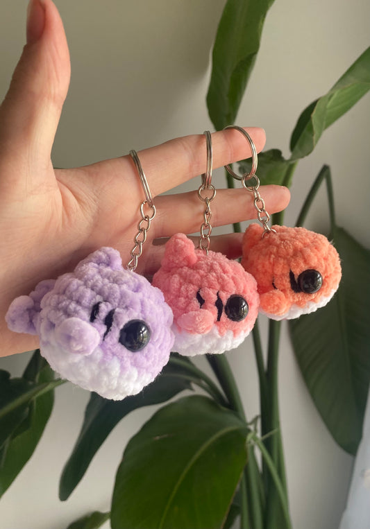 Crochet Mini Shark Keychain Amigurumi Plushie