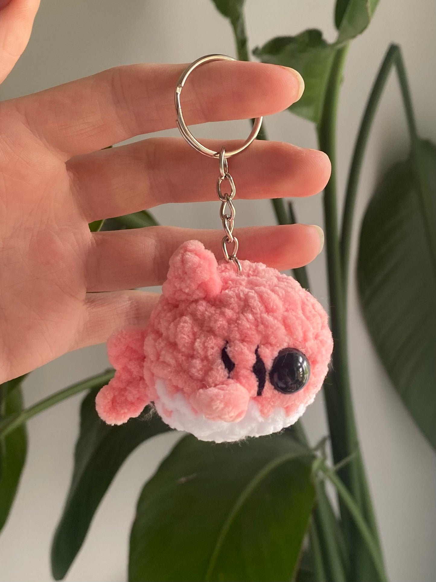 Crochet Mini Shark Keychain Amigurumi Plushie