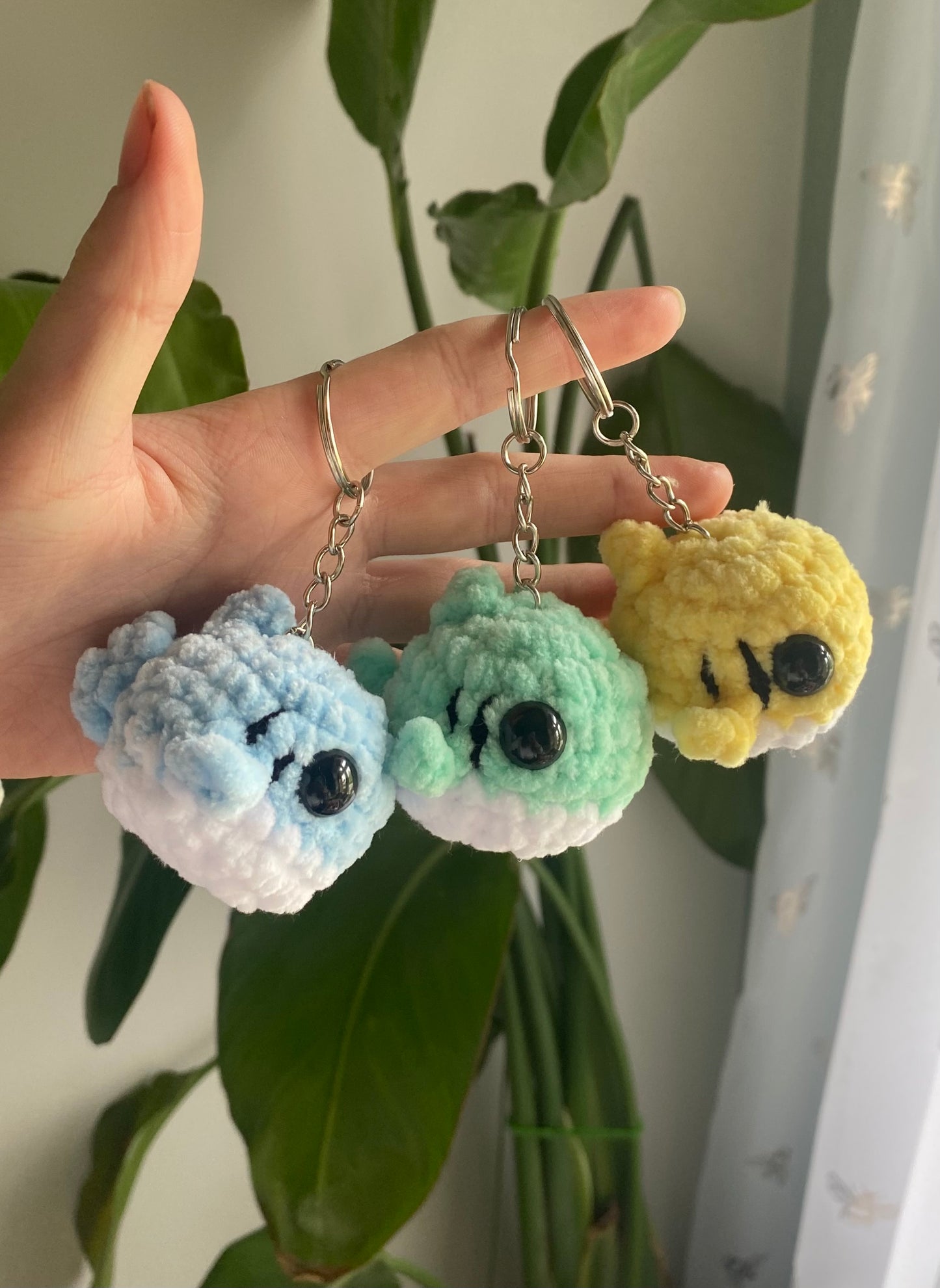 Crochet Mini Shark Keychain Amigurumi Plushie