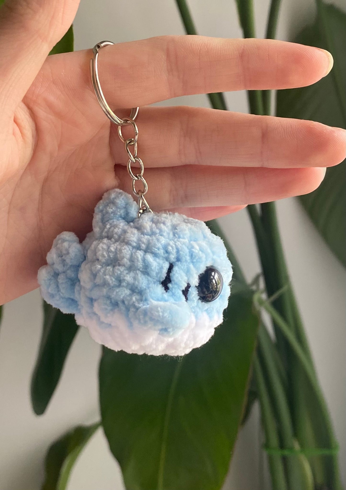 Crochet Mini Shark Keychain Amigurumi Plushie