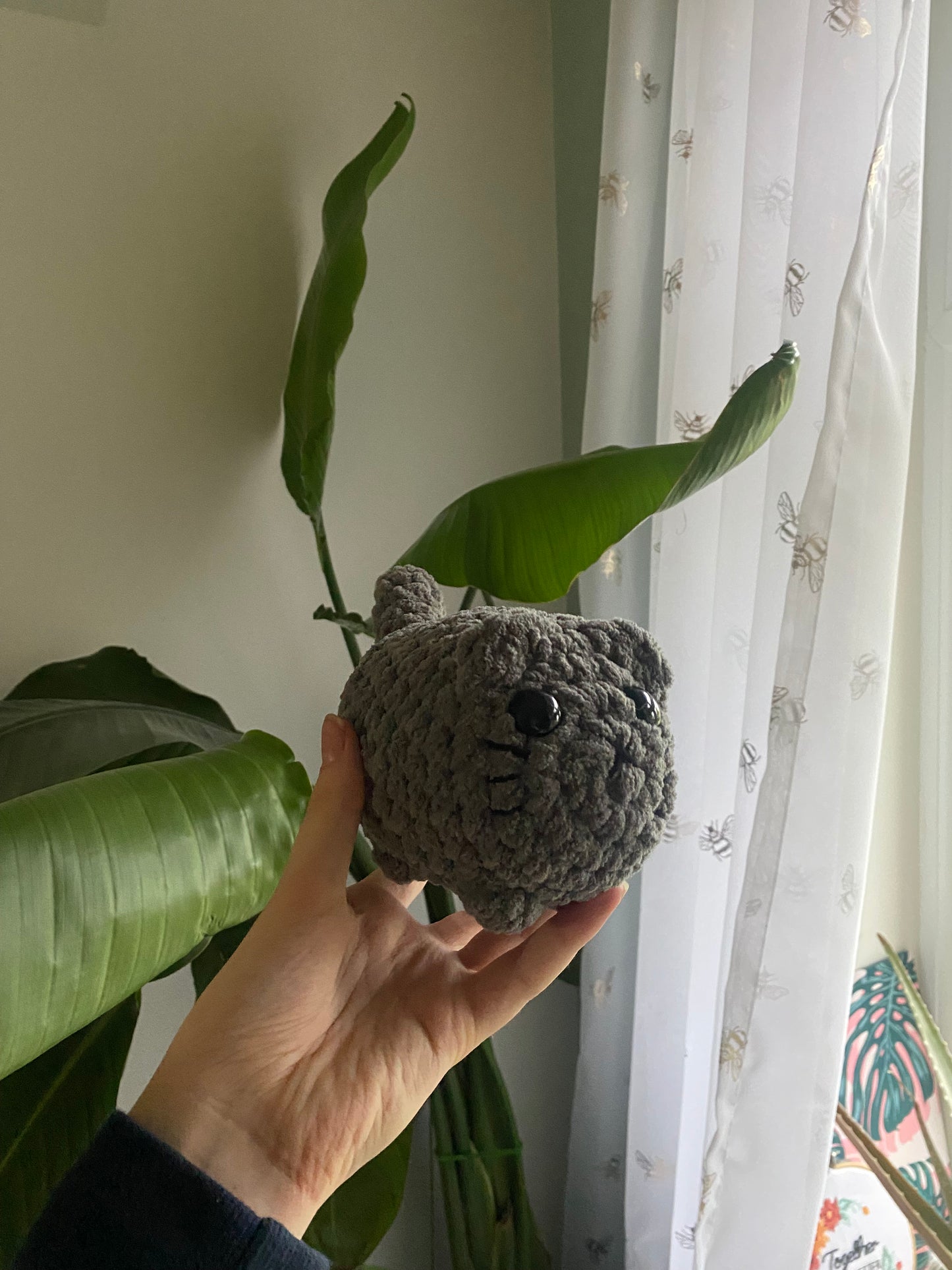 Crochet Amigurumi Loaf Cat Plushie (mini size)