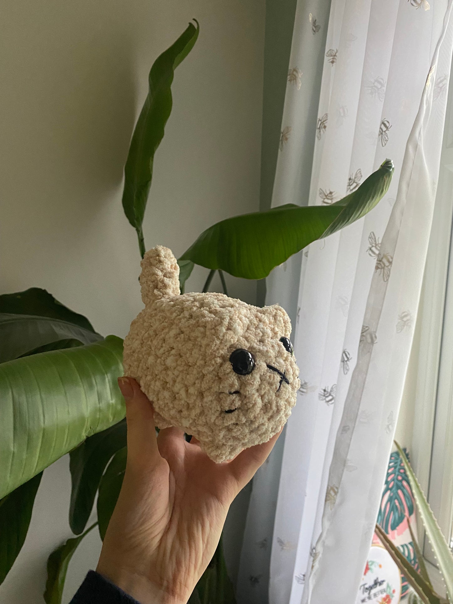 Crochet Amigurumi Loaf Cat Plushie (mini size)