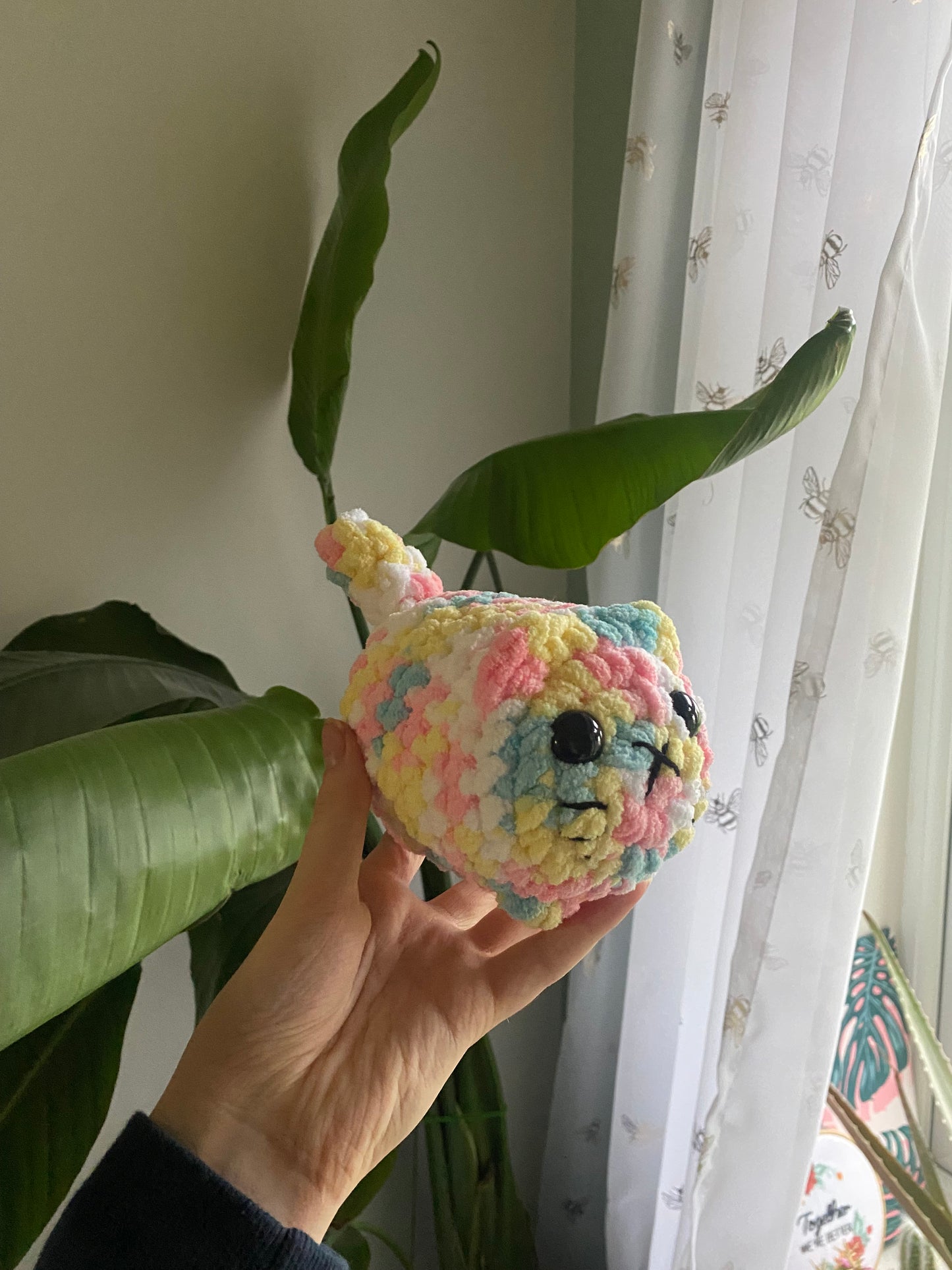 Crochet Amigurumi Loaf Cat Plushie (mini size)