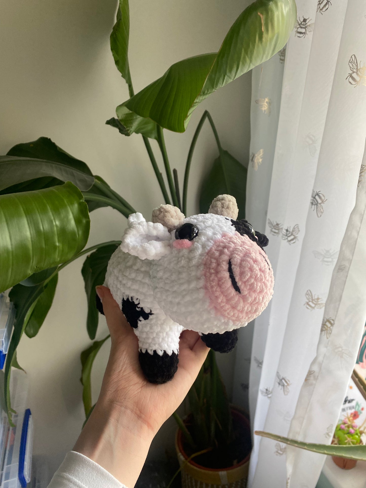 Crochet Dairy Cow Amigurumi Plushie