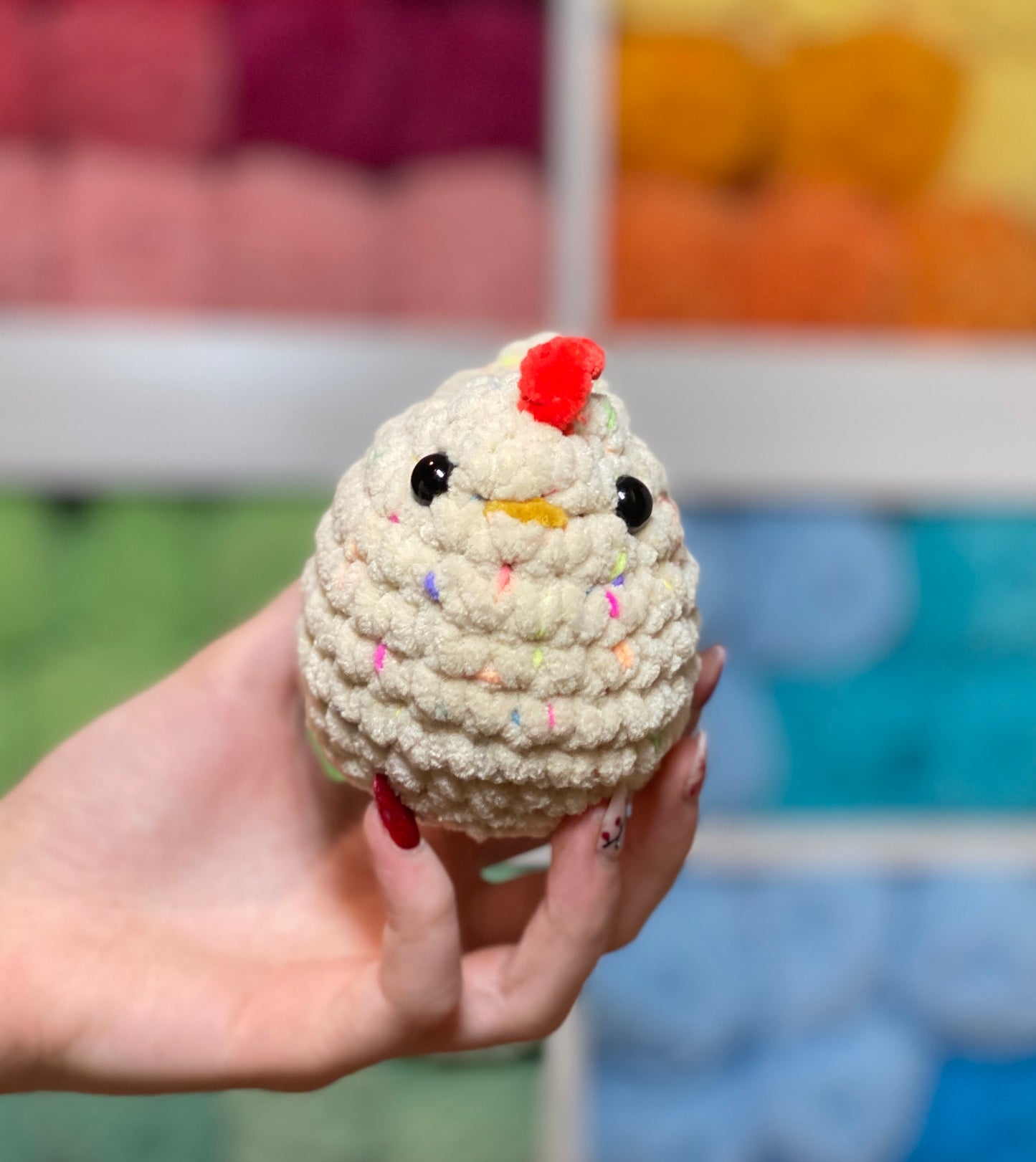 Chicken (regular size) Crochet Plushie Cute Stuffed Animal Amigurimi Plush Gift Toy