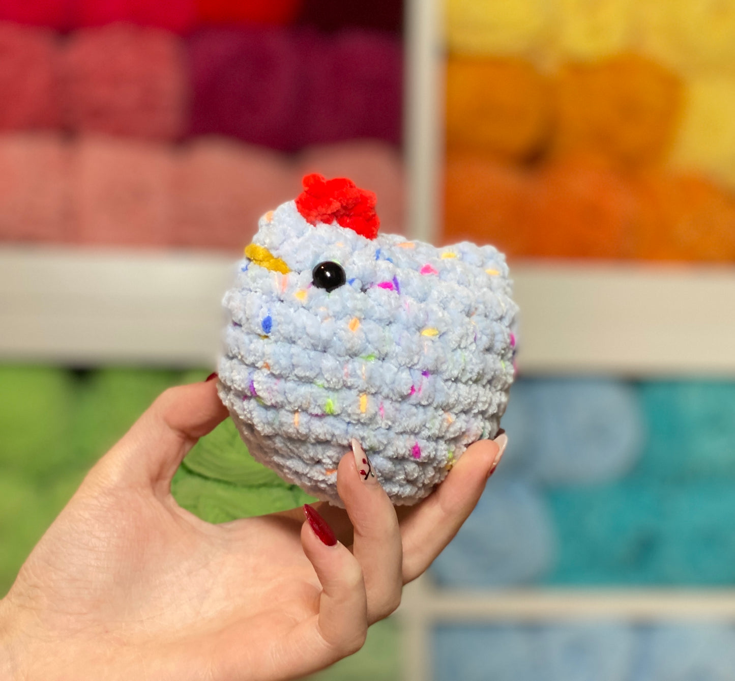 Chicken (regular size) Crochet Plushie Cute Stuffed Animal Amigurimi Plush Gift Toy